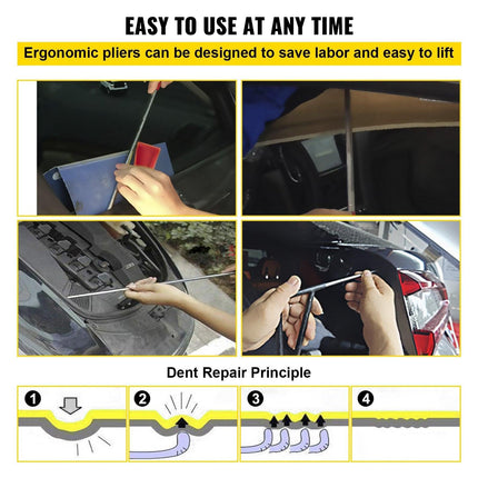 Rods Dent Puller Stainless Steel Paintless Repair Kits Hail Removal 13 PCS.