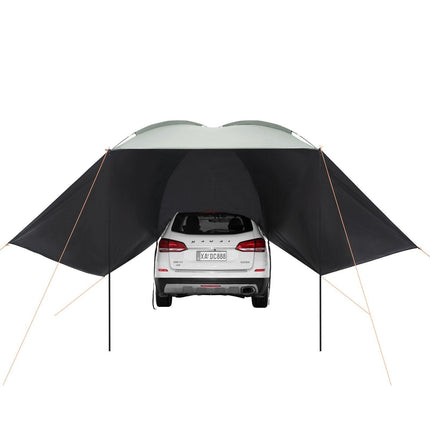 Vehicle Awning, Large 10' x 7' Shade Coverage Car Side Awning, PU2000mm UV50+ Car Awning with Extended Side Canopies and Portable Storage Bag, Suitable for Truck, SUV, Van, Campers.