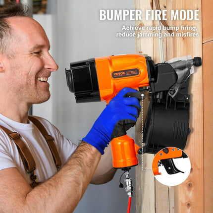 MCN90 Coil Framing Nailer 45mm to 90mm 15 Degree Pneumatic Nail Gun.