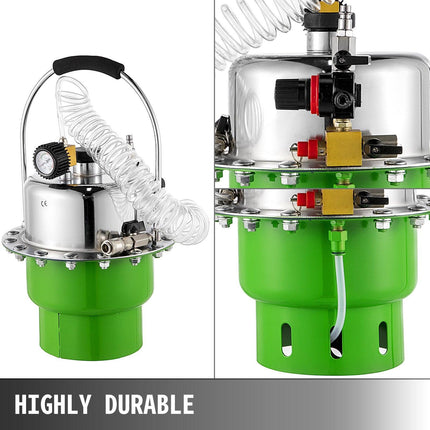 Pneumatic Air Pressure Bleeder, Brake Pressure Bleeding Tool Portable Brake and Clutch Bleeder Valve System Kit Garage Workshop Mechanics Brake Oil and Fluid Extractor Bleeder Tool.