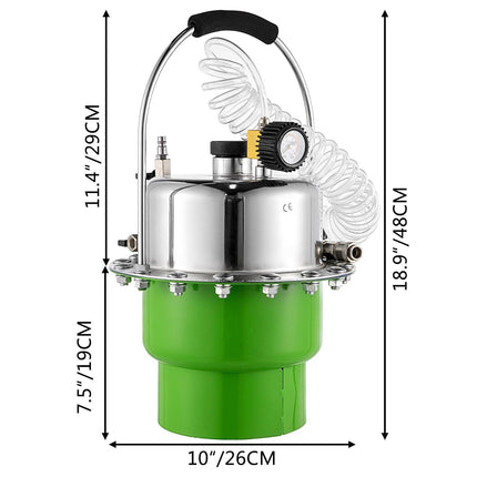Pneumatic Air Pressure Bleeder, Brake Pressure Bleeding Tool Portable Brake and Clutch Bleeder Valve System Kit Garage Workshop Mechanics Brake Oil and Fluid Extractor Bleeder Tool.