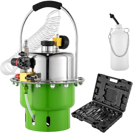 Pneumatic Air Pressure Bleeder, Brake Pressure Bleeding Tool Portable Brake and Clutch Bleeder Valve System Kit Garage Workshop Mechanics Brake Oil and Fluid Extractor Bleeder Tool.