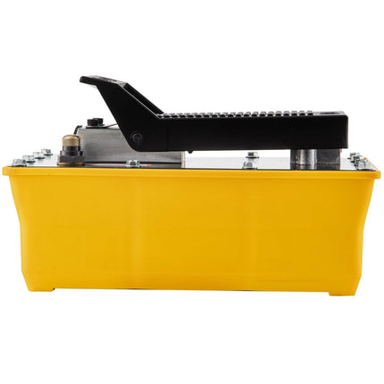 Air Hydraulic Pump, 10,000 PSI Hydraulic Foot Pump, 0.6 Gal Reservoir Foot Operated Air/Hydraulic Pump, with Hose and Spray Gun for Heavy Machinery Rigging, Auto Repair, Auto Body Frame Machines.