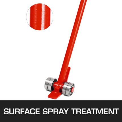 Prylever Bar 3T Capacity Steel Pry Lever Bar Heavy Duty with Wheels Prylever with 1.8 m Length Handle.