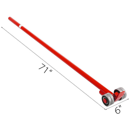 Prylever Bar 3T Capacity Steel Pry Lever Bar Heavy Duty with Wheels Prylever with 1.8 m Length Handle.
