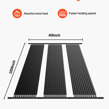 Solar Pool Heater 1235 x 7340mm Aboveground & Inground Pool Heating System.