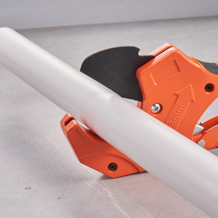 PVC Pipe Cutter, 0-2-1/2" O.D. Ratcheting PVC Pipe Cutter, Heavy Duty Tube Cutting Tool with Spare SK5 Blade for PVC, CPVC, PP-R, PEX, PE, Rubber Hoses.