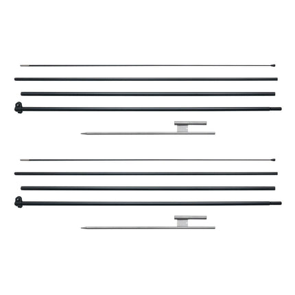 Feather Flag Pole Kit 2 Packs Swooper Flag Pole 16.3 ft with Ground Stakes.