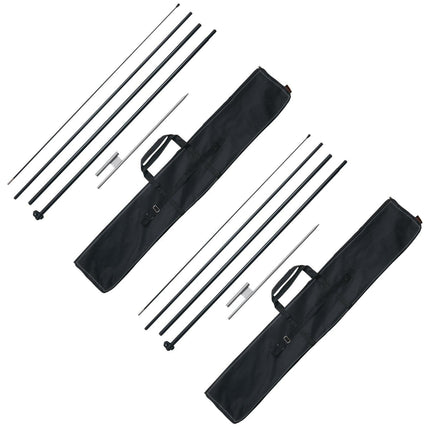Feather Flag Pole Kit 2 Packs Swooper Flag Pole 16.3 ft with Ground Stakes.