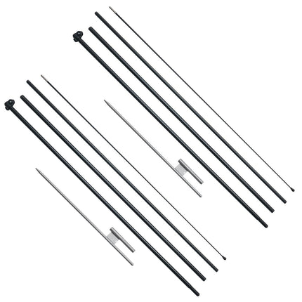 Feather Flag Pole Kit 2 Packs Swooper Flag Pole 16.3 ft with Ground Stakes.