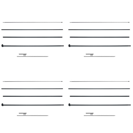 Feather Flag Pole Kit 4 Packs Swooper Flag Pole 16.3 ft with Ground Stakes.