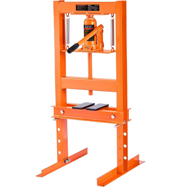 Hydraulic Shop Press 6 Ton with Press Plates H-Frame Benchtop Press Stand.