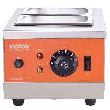 VEVOR Chocolate Tempering Machine, 2 Tanks Chocolate Melting Pot with TEMP Control, 800W Stainless Steel Electric Commercial Food Warmer For Chocolate/Milk/Cream Melting and Heating.