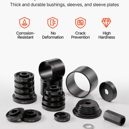 Wheel Bearing Press Kit, 23 PCS FWD Bearing Puller Tools, for Front Wheel Drive Bearing Removal and Installation, Wheel Bearing Tool with Sliding Screw, Bushings, Sleeve Plates, Storage Case.
