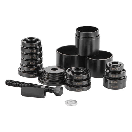 Wheel Bearing Press Kit, 23 PCS FWD Bearing Puller Tools, for Front Wheel Drive Bearing Removal and Installation, Wheel Bearing Tool with Sliding Screw, Bushings, Sleeve Plates, Storage Case.