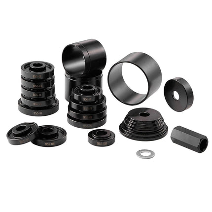 Wheel Bearing Press Kit, 23 PCS FWD Bearing Puller Tools, for Front Wheel Drive Bearing Removal and Installation, Wheel Bearing Tool with Sliding Screw, Bushings, Sleeve Plates, Storage Case.