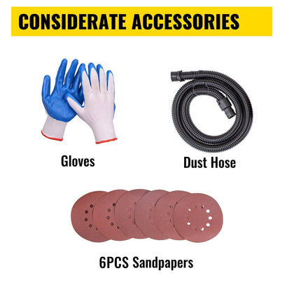 Drywall Sander 750W Electric, Electric Sander Variable Speed 800-1750RPM, Drywall Sander Foldable Sheetrock Sander, with Telescope Handle ,Vacuum Bag Drywall Sanders 6 Sand Pads.