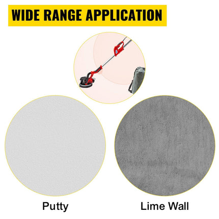 Drywall Sander 750W, Electric Drywall Sander, Foldable Sheetrock Sander, with Telescope Handle, Electric Sander, Variable Speed 800-1750 RPM, Wall Sander, with LED Strip Light and Vacuum Bag.