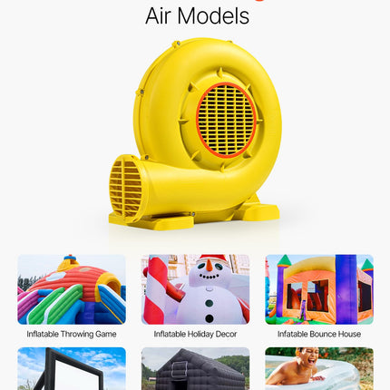 Inflatable Bounce House Blower 0.8&1HP 750W for Commercial Bounce House.