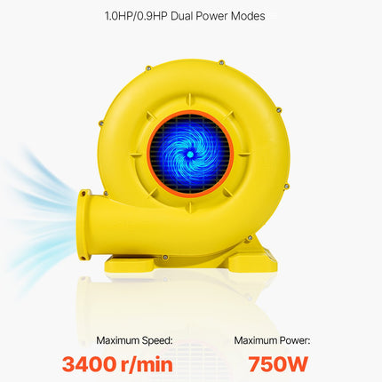 Inflatable Bounce House Blower 0.8&1HP 750W for Commercial Bounce House.