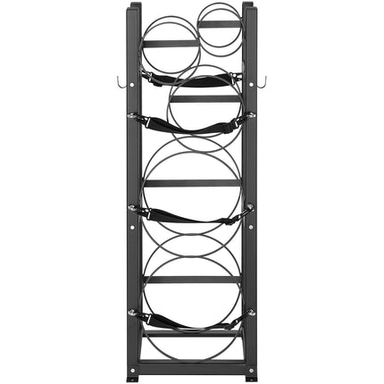 Refrigerant Tank Rack, with 2 x 30lbs and Other 3 Small Bottle Tanks, Cylinder Tank Rack 12.79x12.99x47.12 in, Refrigerant Cylinder Rack and Holders for Freon, Gases, Oxygen, Nitrogen.