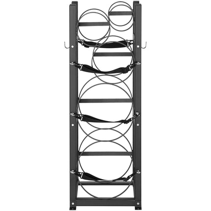 Refrigerant Tank Rack, with 2 x 30lbs and Other 3 Small Bottle Tanks, Cylinder Tank Rack 12.79x12.99x47.12 in, Refrigerant Cylinder Rack and Holders for Freon, Gases, Oxygen, Nitrogen.