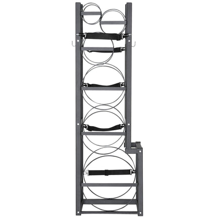 Refrigerant Tank Rack, with 1 x 50lb, 2 x 30lb and Other 3 Small Bottle Tanks, Cylinder Tank Rack 15.55x12.99x49.8 in, Refrigerant Cylinder Rack and Holders for Freon, Gases, Oxygen, Nitrogen.