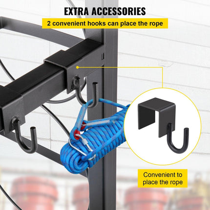 Refrigerant Tank Rack Cylinder Tank Rack w/ 1*50lb 2*30lb &3 Small Bottles.