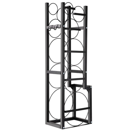 Refrigerant Tank Rack Cylinder Tank Rack w/ 1*50lb 2*30lb &3 Small Bottles.