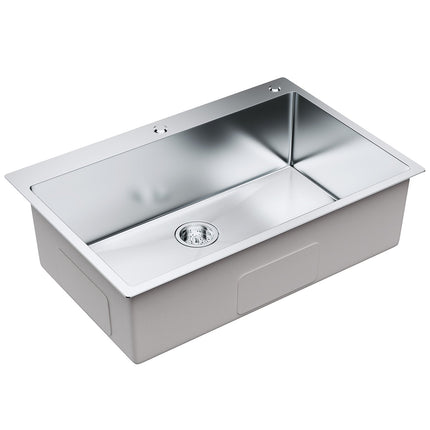 Kitchen Sink, 304 Stainless Steel Drop-In Sinks, Top Mount Single Bowl Basin with Accessories(Pack of 3), Household Dishwasher Sinks for Workstation, RV, Prep Kitchen, and Bar Sink, 33 inch.