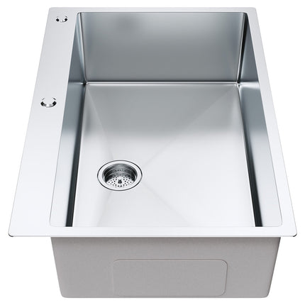 Kitchen Sink, 304 Stainless Steel Drop-In Sinks, Top Mount Single Bowl Basin with Accessories(Pack of 3), Household Dishwasher Sinks for Workstation, RV, Prep Kitchen, and Bar Sink, 33 inch.