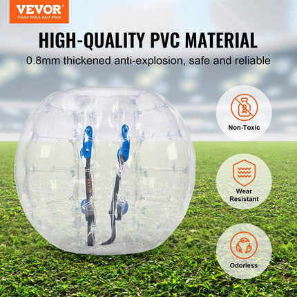 Inflatable Bumper Ball 1-Pack, 4FT/1.2M Body Sumo Zorb Balls for Teen & Adult, 0.8mm Thick PVC Human Hamster Bubble Balls for Outdoor Team Gaming Play, Bumper Bopper Toys for Garden, Yard, Park.
