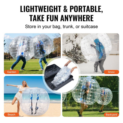 Inflatable Bumper Ball 1-Pack, 4FT/1.2M Body Sumo Zorb Balls for Teen & Adult, 0.8mm Thick PVC Human Hamster Bubble Balls for Outdoor Team Gaming Play, Bumper Bopper Toys for Garden, Yard, Park.