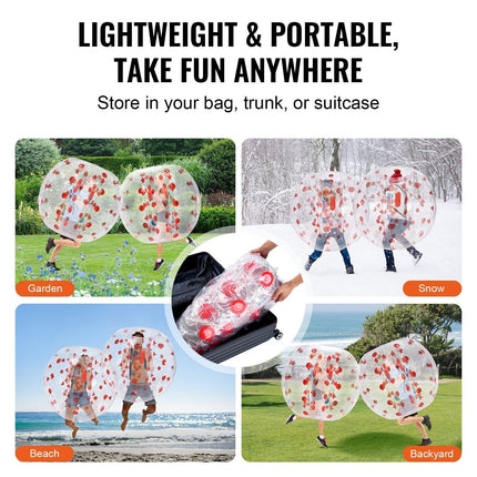 Inflatable Bumper Ball 1-Pack, 4FT/1.2M Body Sumo Zorb Balls for Teen & Adult, 0.8mm Thick PVC Human Hamster Bubble Balls for Outdoor Team Gaming Play, Bumper Bopper Toys for Garden, Yard, Park.