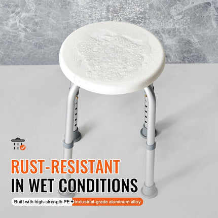 Shower Chair for Inside Shower, Adjustable Height Shower Stool, Non-Slip Bench Bathtub Seat Stool for Elderly Disabled Adults Handicap, 300 lbs Capacity.