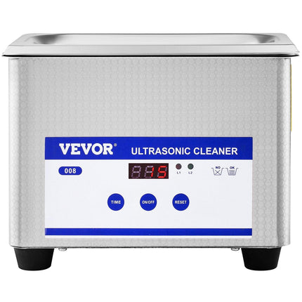 0.8L Professional Ultrasonic Cleaner 304 Stainless Steel Digital Lab Ultrasonic Cleaner with Timer for Jewelry Watch Glasses Circuit Board Dentures Small Parts Dental Instrument (0.8L).