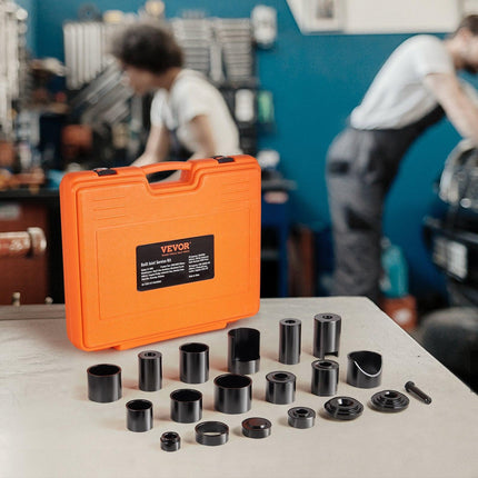 Ball Joint Press Kit, 21 pcs Tool Kit, C-press Ball joint Remove and Install Tools, for Most 2WD and 4WD Cars, Heavy Duty Ball Joint Repair Kit for Automotive Repairing.