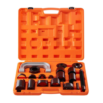 Ball Joint Press Kit, 21 pcs Tool Kit, C-press Ball joint Remove and Install Tools, for Most 2WD and 4WD Cars, Heavy Duty Ball Joint Repair Kit for Automotive Repairing.