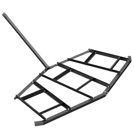 Driveway Drag, 84" Width Tow Behind Drag Harrow, Q235 Steel Driveway Grader with Adjustable Bars, Support up to 50 lbs, Driveway Tractor Harrow for ATVs, UTVs, Garden Lawn Tractors.