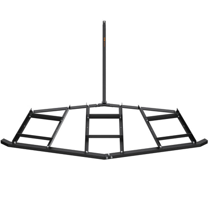 Driveway Drag, 84" Width Tow Behind Drag Harrow, Q235 Steel Driveway Grader with Adjustable Bars, Support up to 50 lbs, Driveway Tractor Harrow for ATVs, UTVs, Garden Lawn Tractors.