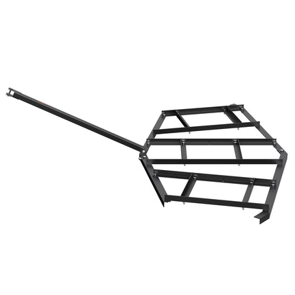 Driveway Drag, 84" Width Tow Behind Drag Harrow, Q235 Steel Driveway Grader with Adjustable Bars, Support up to 50 lbs, Driveway Tractor Harrow for ATVs, UTVs, Garden Lawn Tractors.
