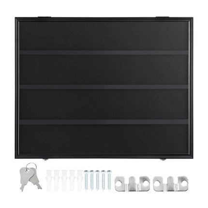 36 Graded Sports Card Display Case, 775 x 617 x 55 mm, Baseball Card Display Frame with 98% UV Protection Clear View PC Glass, Lockable Wall Cabinet for Football Basketball Hockey Trading Card.