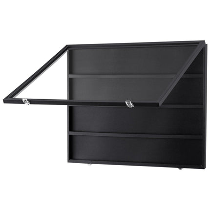 36 Graded Sports Card Display Case, 775 x 617 x 55 mm, Baseball Card Display Frame with 98% UV Protection Clear View PC Glass, Lockable Wall Cabinet for Football Basketball Hockey Trading Card.