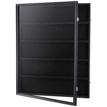 35 Graded Sports Card Display Case, 617 x 775 x 55 mm, Baseball Card Display Frame with 98% UV Protection Clear View PC Glass, Lockable Wall Cabinet for Football Basketball Hockey Trading Card.