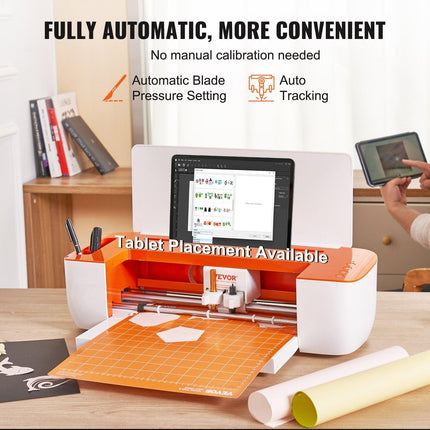 Vinyl Cutter Machine, Bluetooth Connectivity DIY Cutting Machine, Compatible with iOS, Android, Windows and Mac, Massive Designs Included, for Creating Customized Cards, Home Decor.
