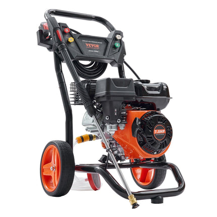 VEVOR Gas Pressure Washer Gas Powered Washer 3400 PSI 2.6 GPM 210cc 5 Nozzles.