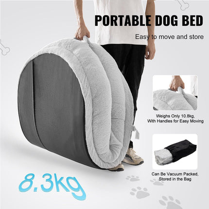 Human Dog Bed 1720x890x250 mm Human Size Dog Bed Washable Faux Rabbit Fur.