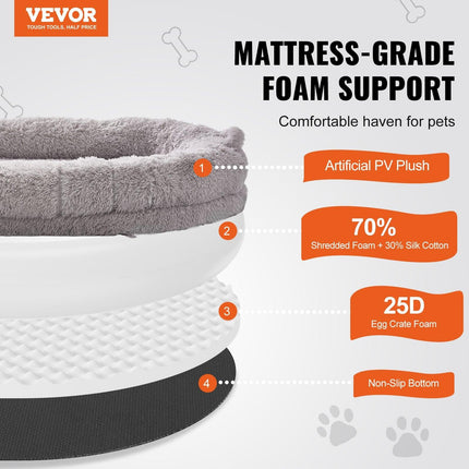 Human Dog Bed 1820x1220x250 mm Human Size Dog Bean Bed Washable PV Velvet.