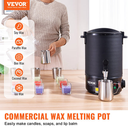 Wax Melter for Candle Making 6.5Liter Electric Pot Commercial or Home Use.