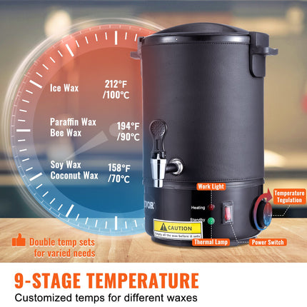 Wax Melter for Candle Making 6.5Liter Electric Pot Commercial or Home Use.